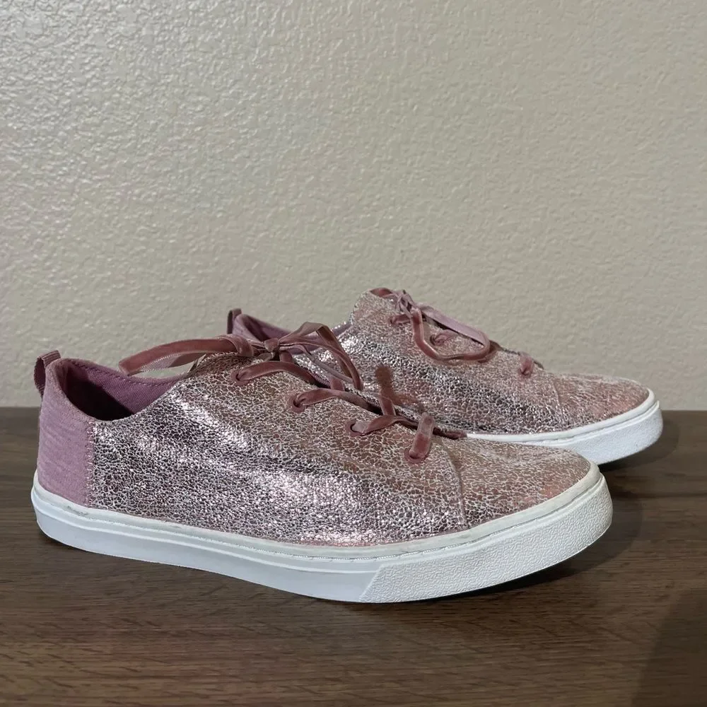 Toms Pink Glitter Sneakers